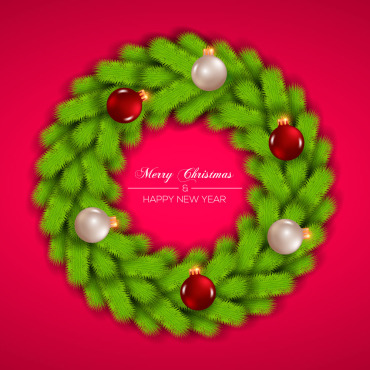 Wreath Christmas Illustrations Templates 297612