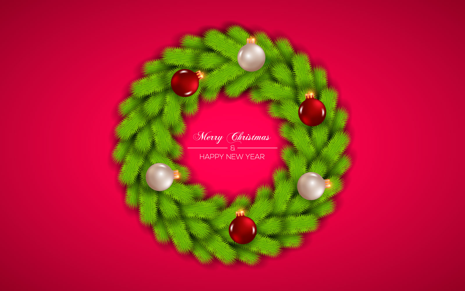 Christmas wreath vector concept design. merry christmas text in grass wreath element  leave design