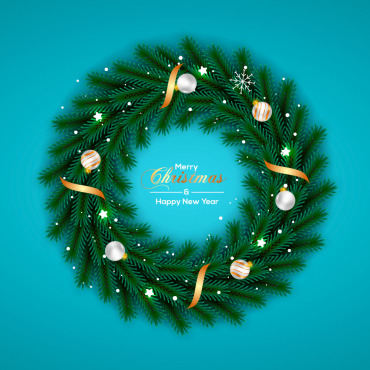 Wreath Christmas Illustrations Templates 297614