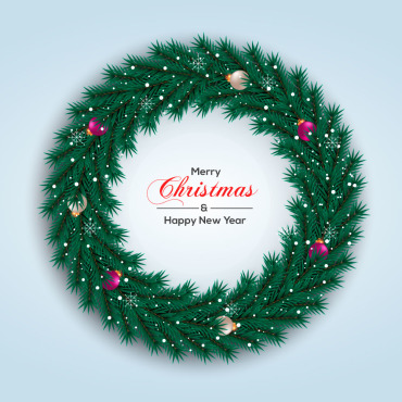 Wreath Christmas Illustrations Templates 297616