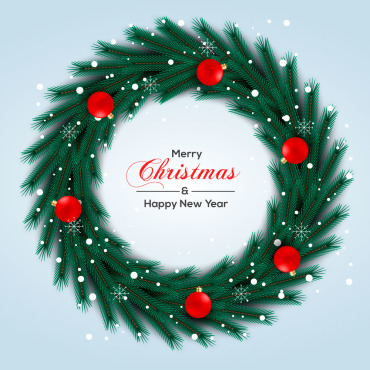 Wreath Christmas Illustrations Templates 297618