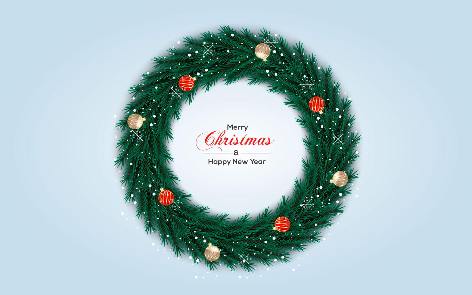 Christmas wreath vector concept design. merry christmas text in grass wreath element design