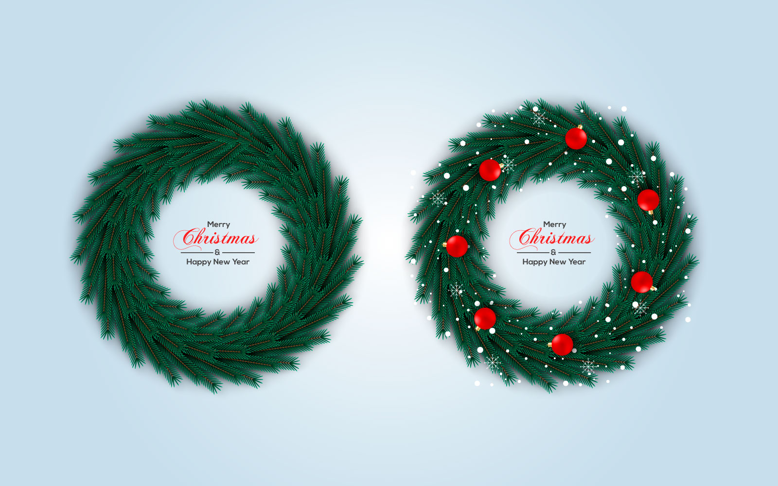 Christmas wreath vector  design. merry christmas text in grass wreath element with leaves concept