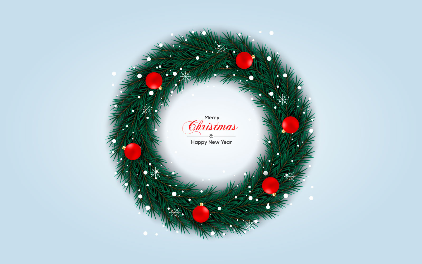 Christmas wreath vector design. merry christmas text in grass wreath element with leaves designs