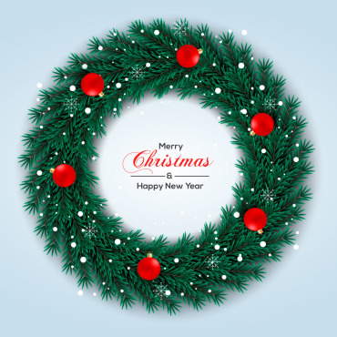 Wreath Christmas Illustrations Templates 297622