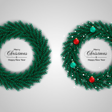 Wreath Christmas Illustrations Templates 297623