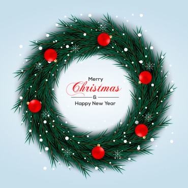 Wreath Christmas Illustrations Templates 297624