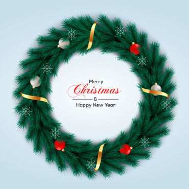 Wreath Christmas Illustrations Templates 297625