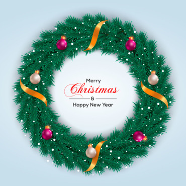 Wreath Christmas Illustrations Templates 297626