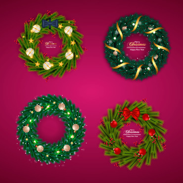 Wreath Christmas Illustrations Templates 297627