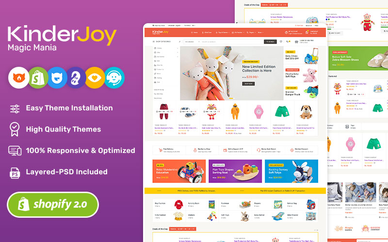 Kinderjoy - Kids Fashion & Toys Store Shopify OS2.0 Multipurpose Responsive Theme