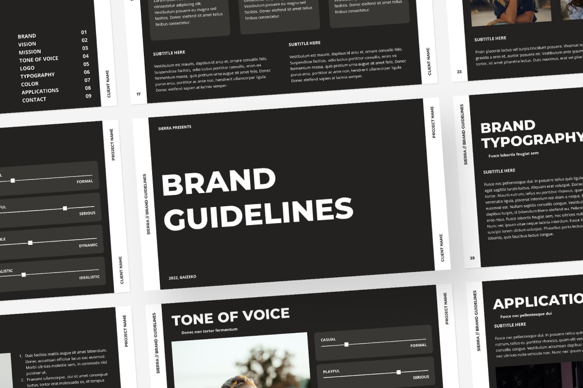 Sierra - Brand Guidelines Keynote Template