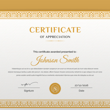 Gold Template Certificate Templates 297741