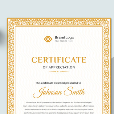 Gold Template Certificate Templates 297745