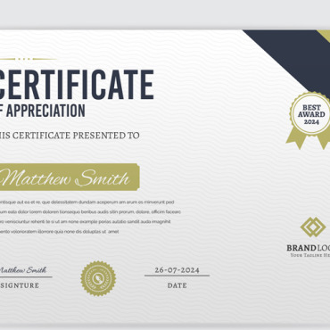 Gold Template Certificate Templates 297749
