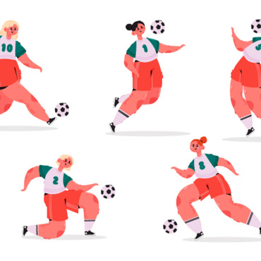 Female Football Illustrations Templates 297815