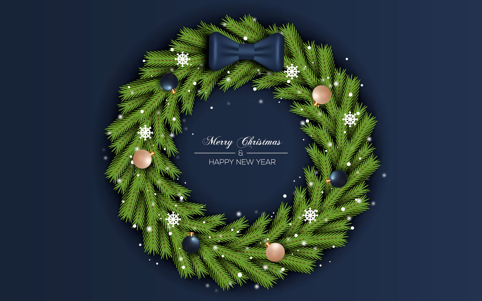 Christmas wreath  decorations isolated on color background with ball