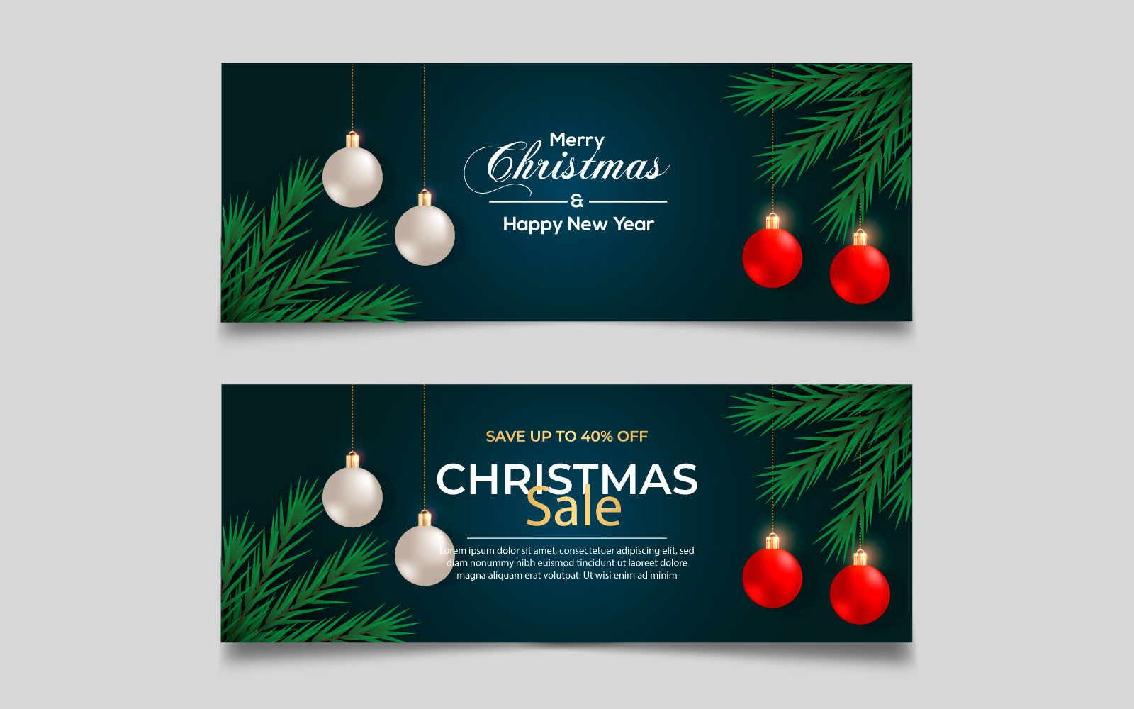 Merry Christmas season celebration social media cover template and christmas salev style