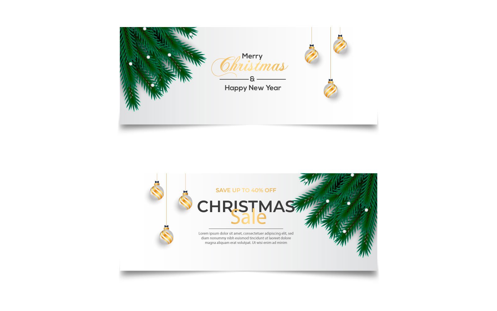 Merry Christmas season celebration social media cover template and christmas sale concept