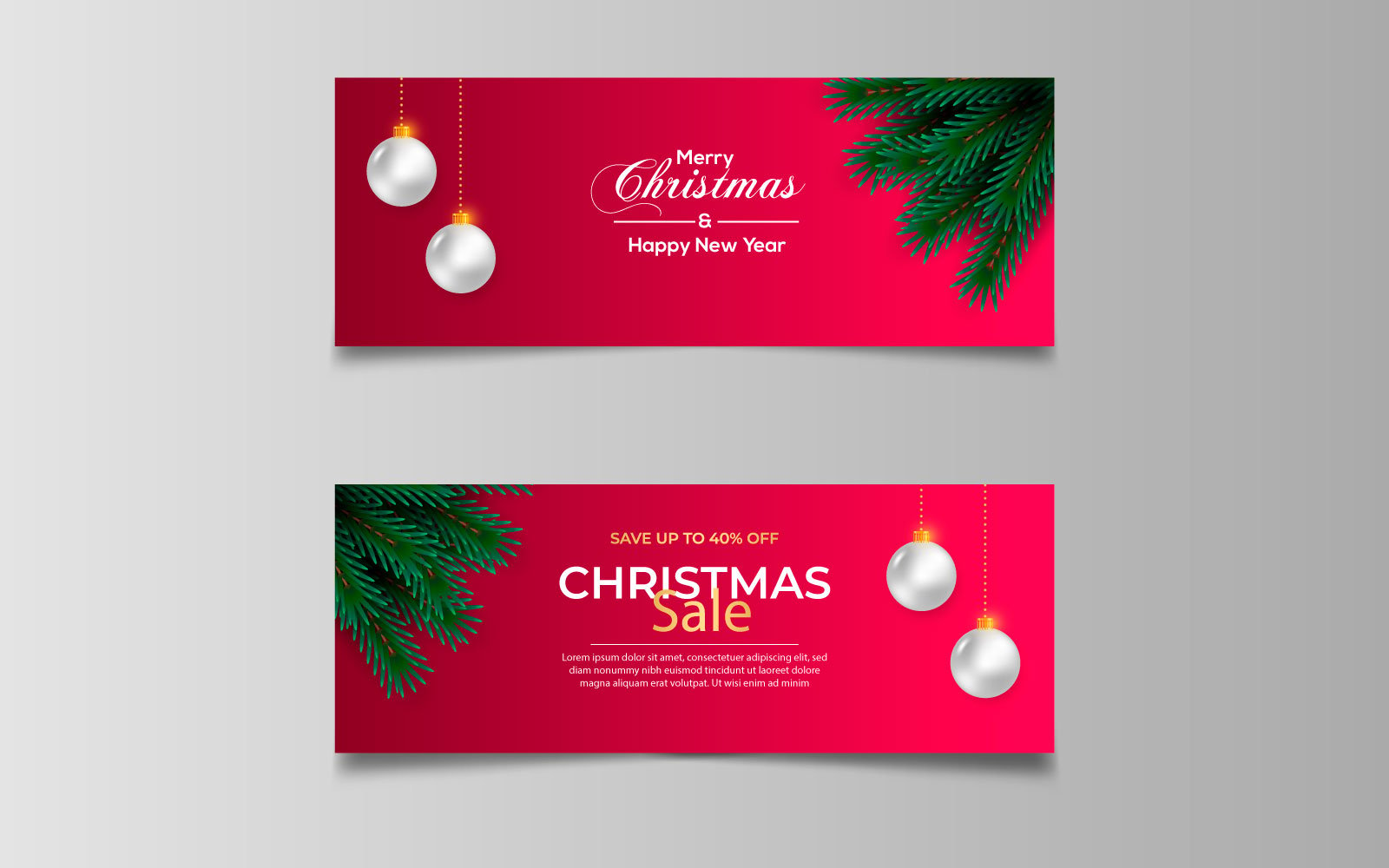 Christmas  banner with christmas decorationwith christmas element . social media  cover