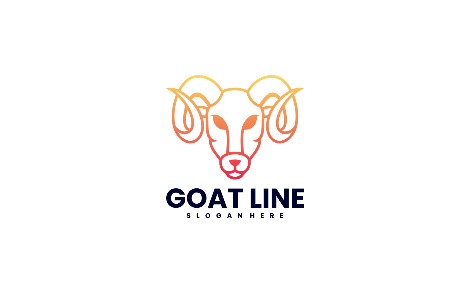 Goat Line Art Logo Style 2