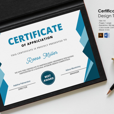 Certificate Template Certificate Templates 298200