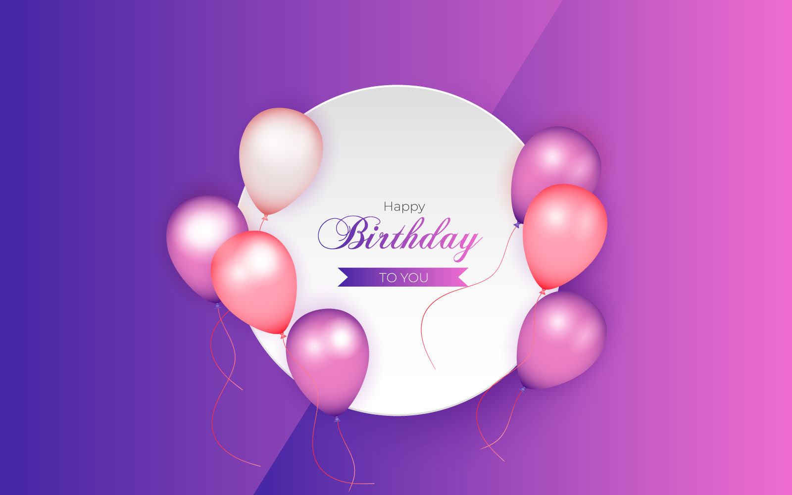 Birthday greeting vector template design. Happy birthday text in  board  flying  balloons