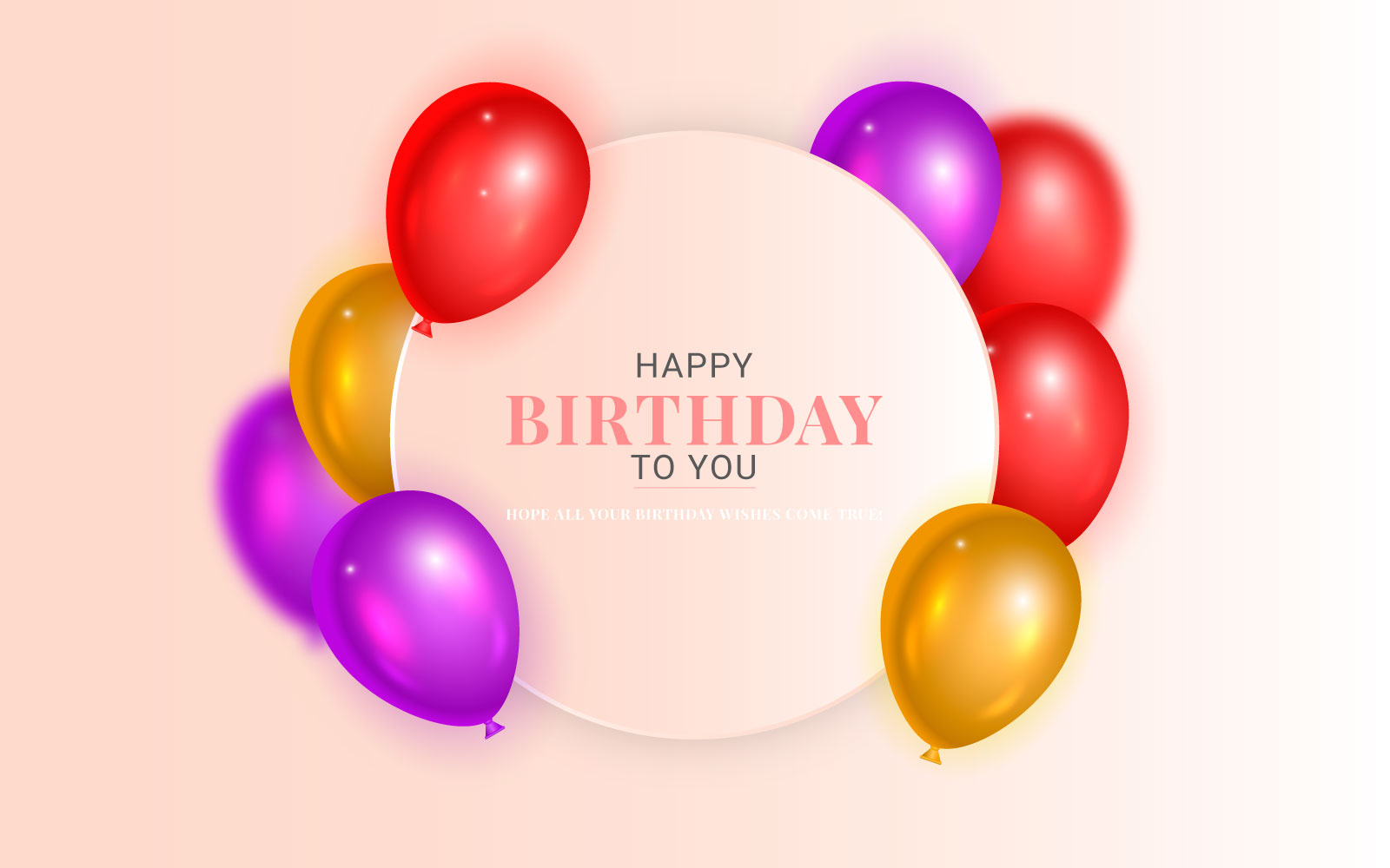 Happy birthday congratulations banner design with  balloons and  for party holiday