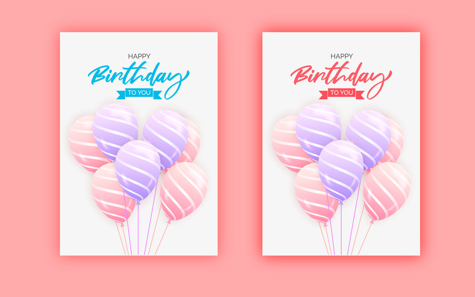 Happy birthday congratulations banner design with  balloons and  for party holiday  cocept