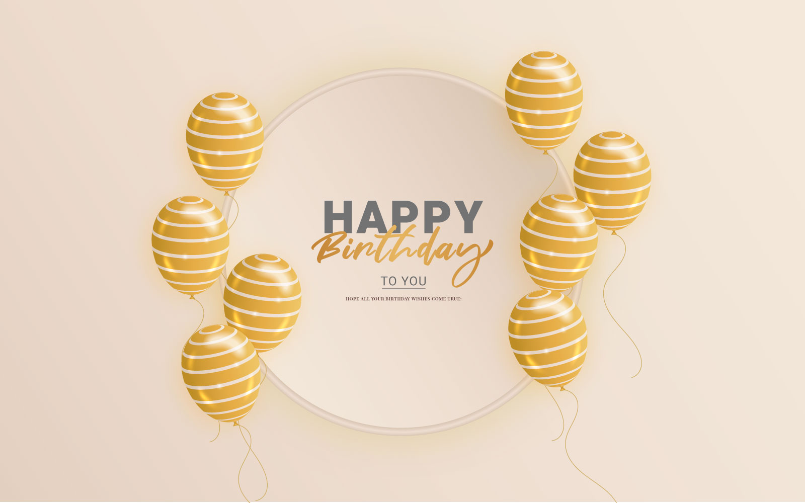 Happy birthday congratulations banner design with  balloons and  party holiday  design