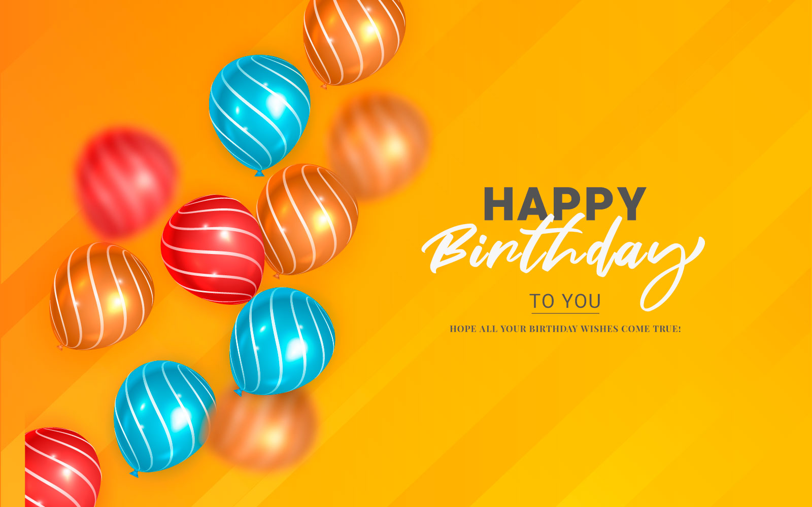 Happy birthday congratulations banner design with  balloons and   party holiday  concept