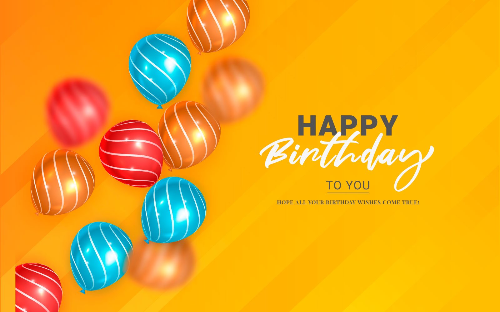 Happy birthday congratulations banner design with  balloons and   party holiday  concept