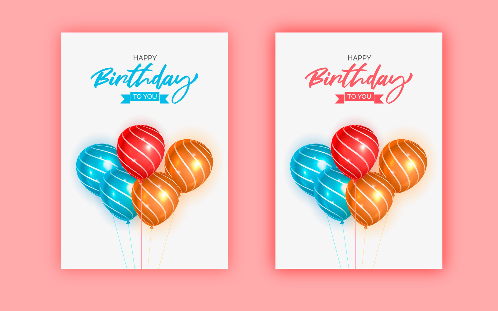 Happy birthday congratulations banner design with  balloonss  and   party holiday  concept