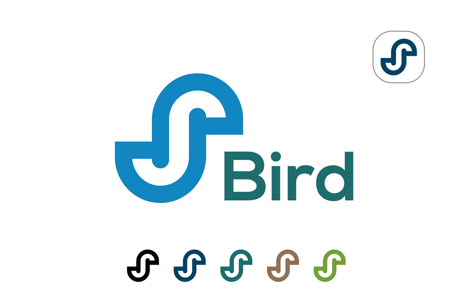 Bird | Letter S Bird Vector Logo | Premium S Letter Bird Logo Template