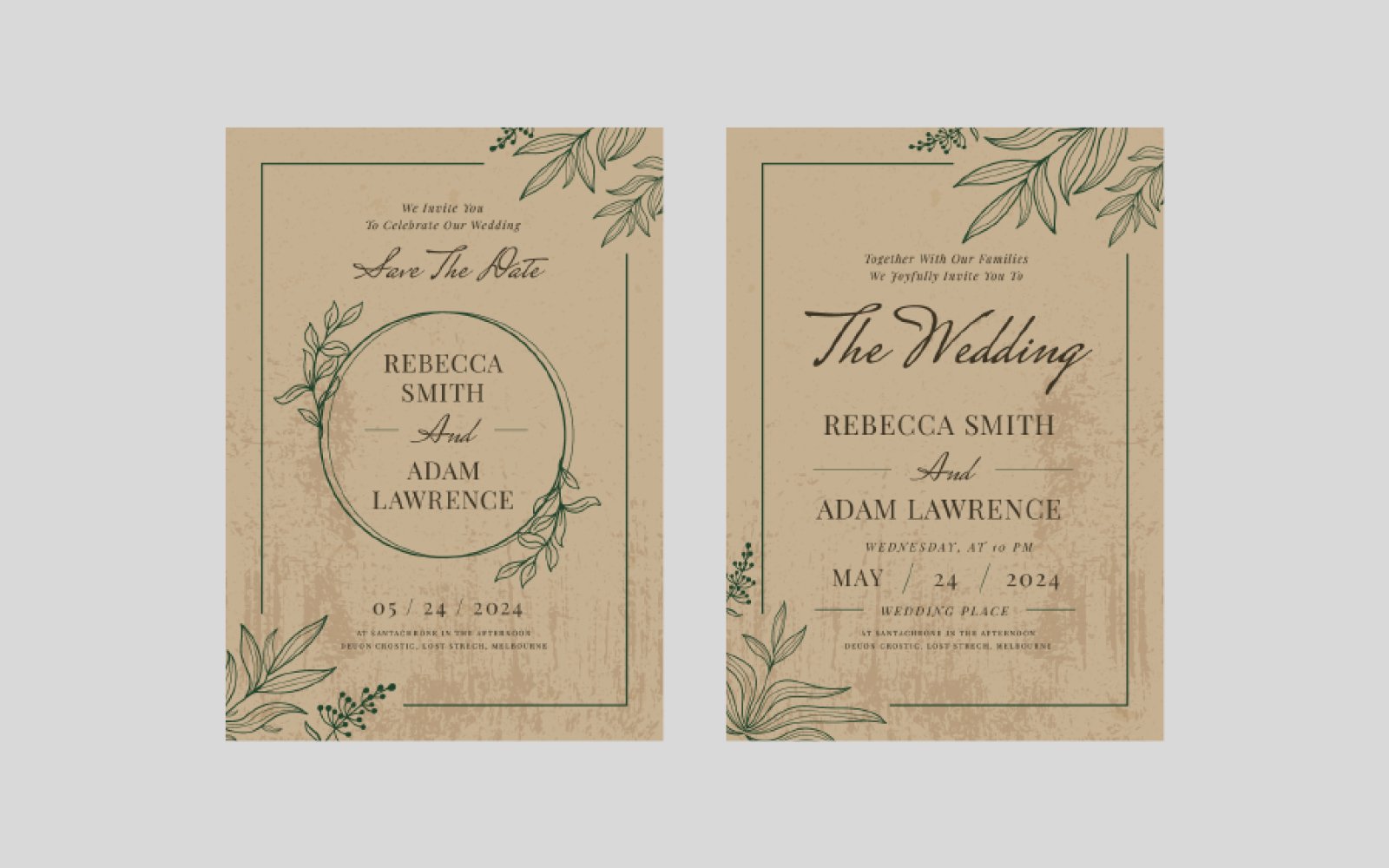 Floral Wedding Invitation