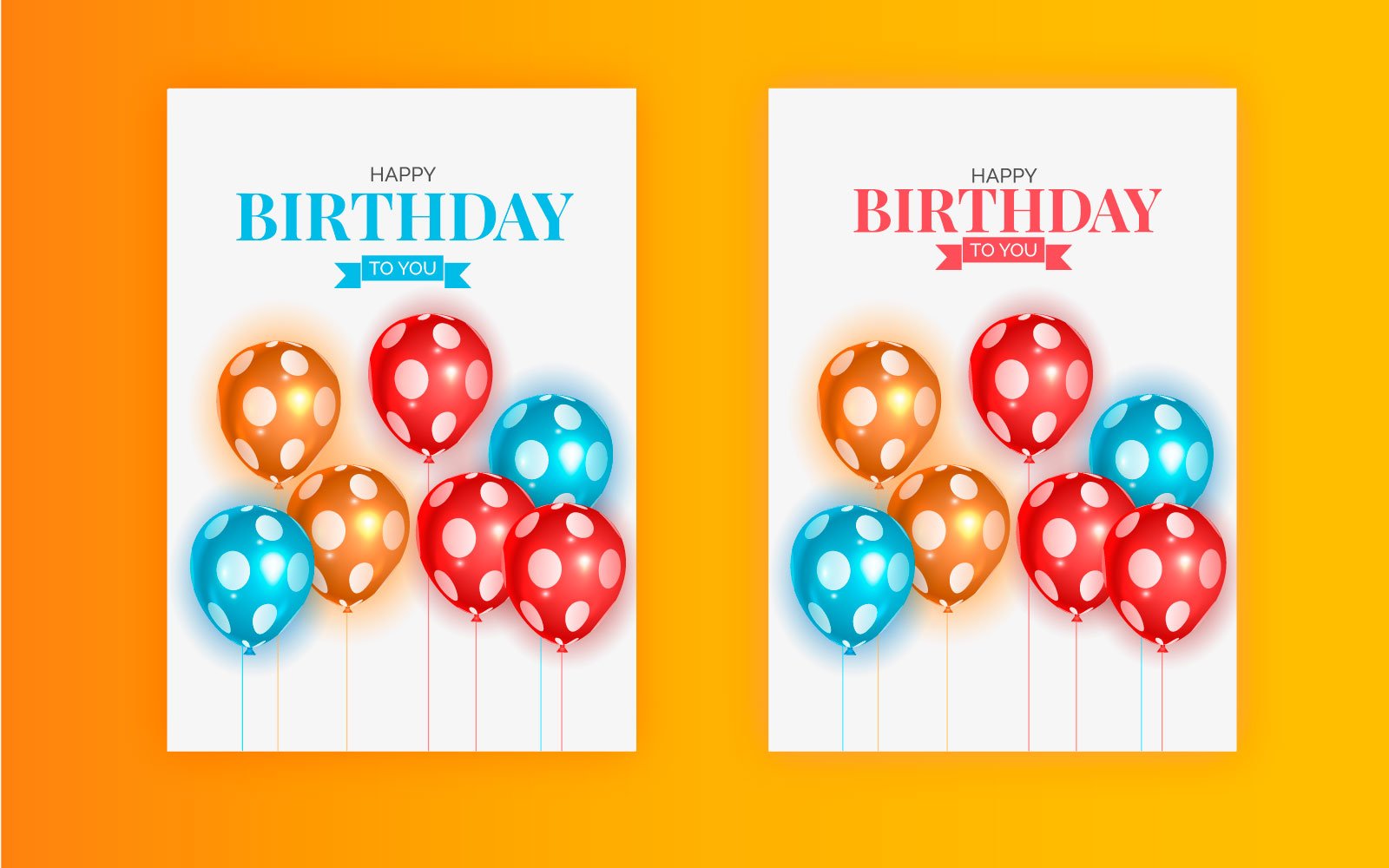 Happy birthday congratulations banner design with Colorful balloons  birthday background style