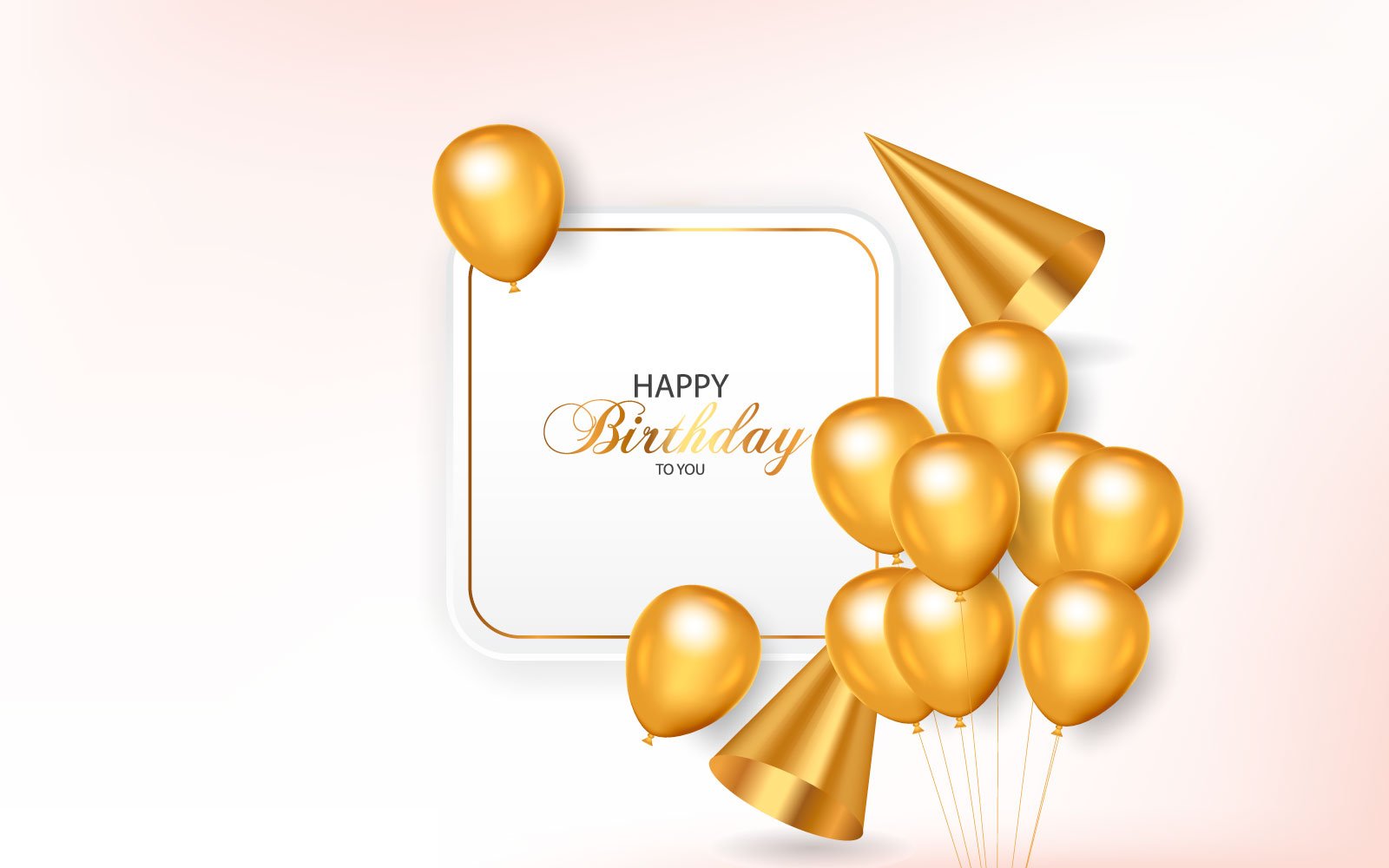 Happy birthday congratulations banner design with Colorful balloon  birthday background