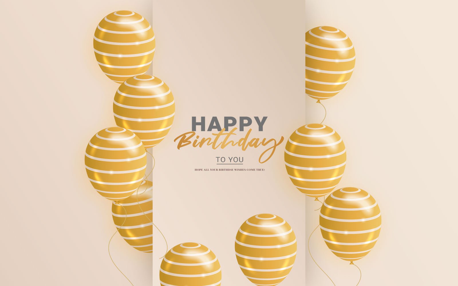 Happy birthday congratulations banner design with Colorful balloon  birthday background concept