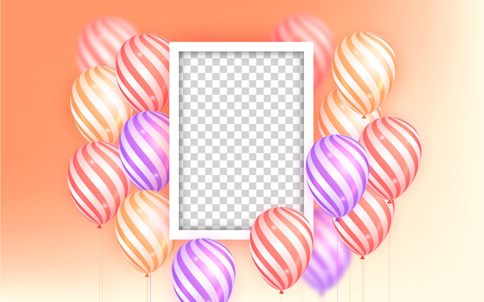 Happy birthday congratulations banner design with Colorful balloon design  birthday background