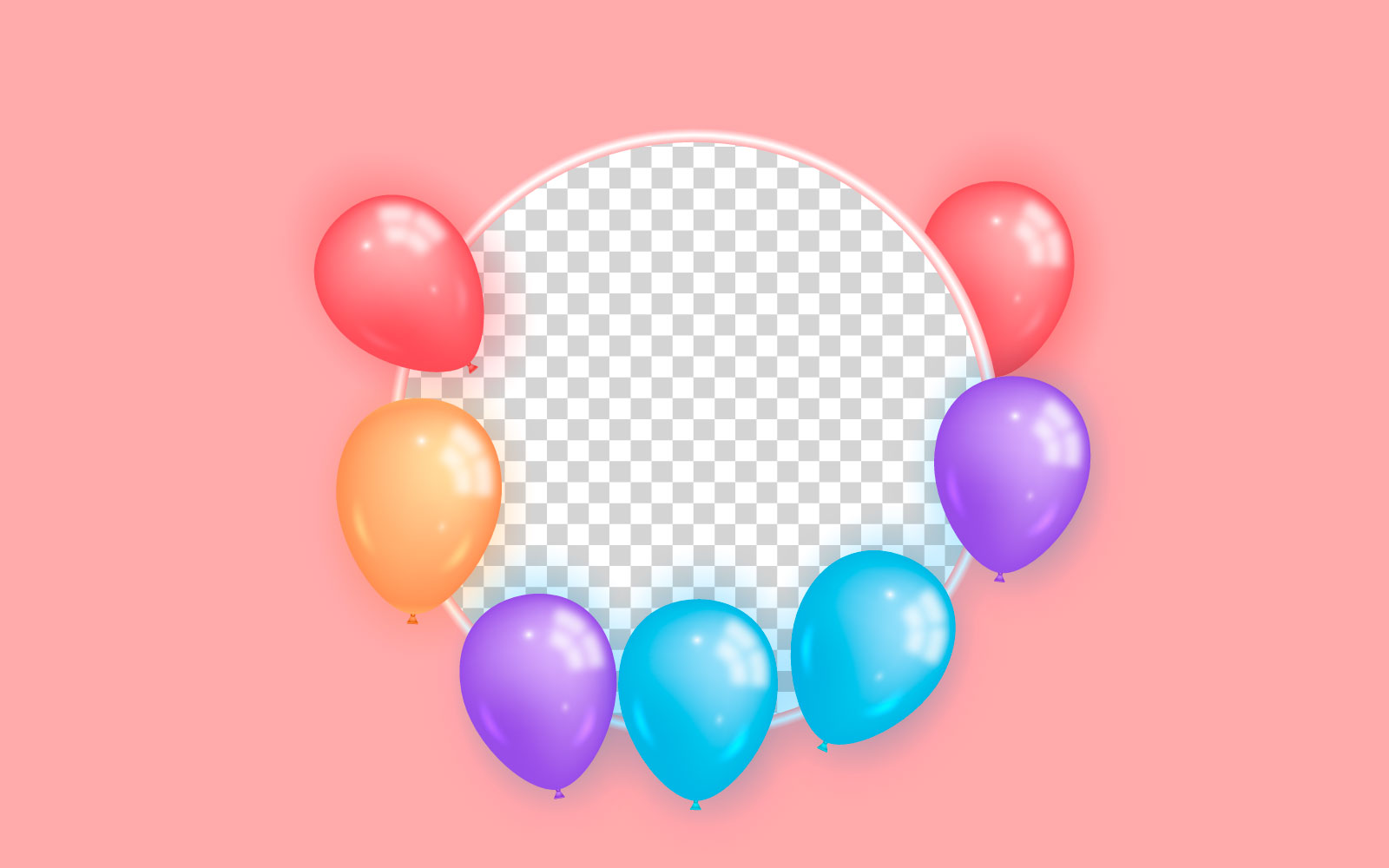 Birthday congratulations banner design with Colorful balloons  birthday background