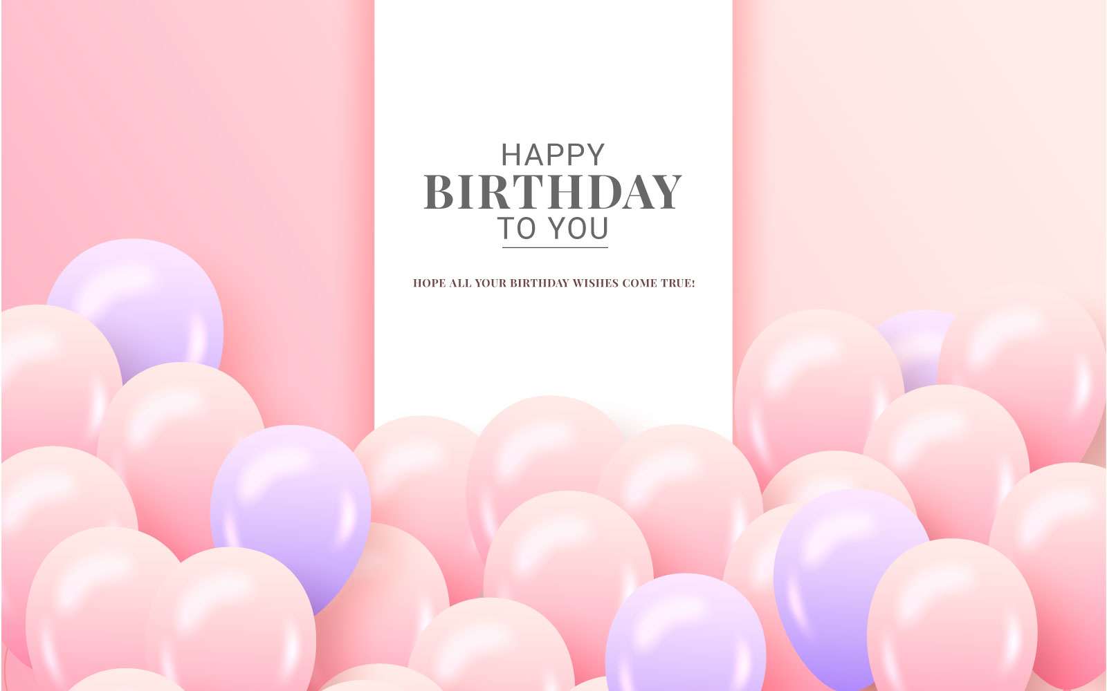 Birthday congratulations banner design with Colorful balloon