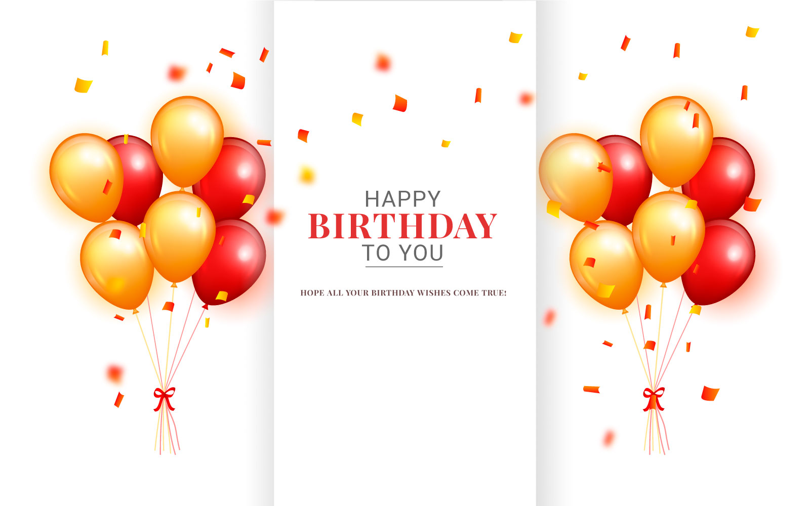 Birthday congratulations template design with Colorful balloon  birthday background concept