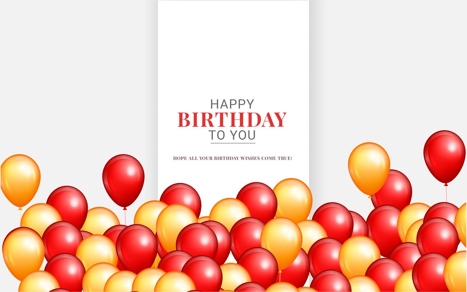 Birthday congratulations template design with Colorful balloon  birthday background design