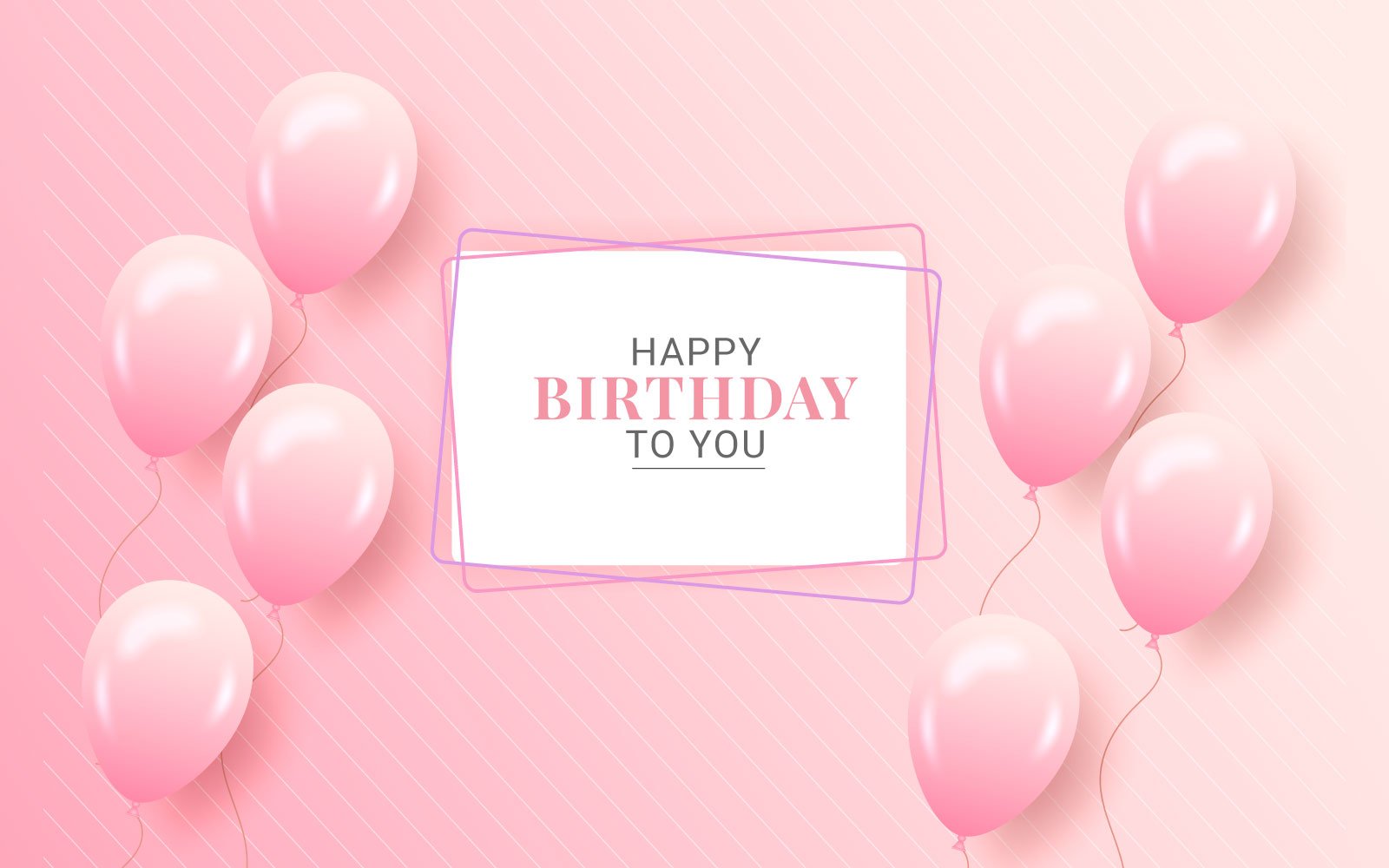 Birthday congratulations template design with  balloon  birthday background