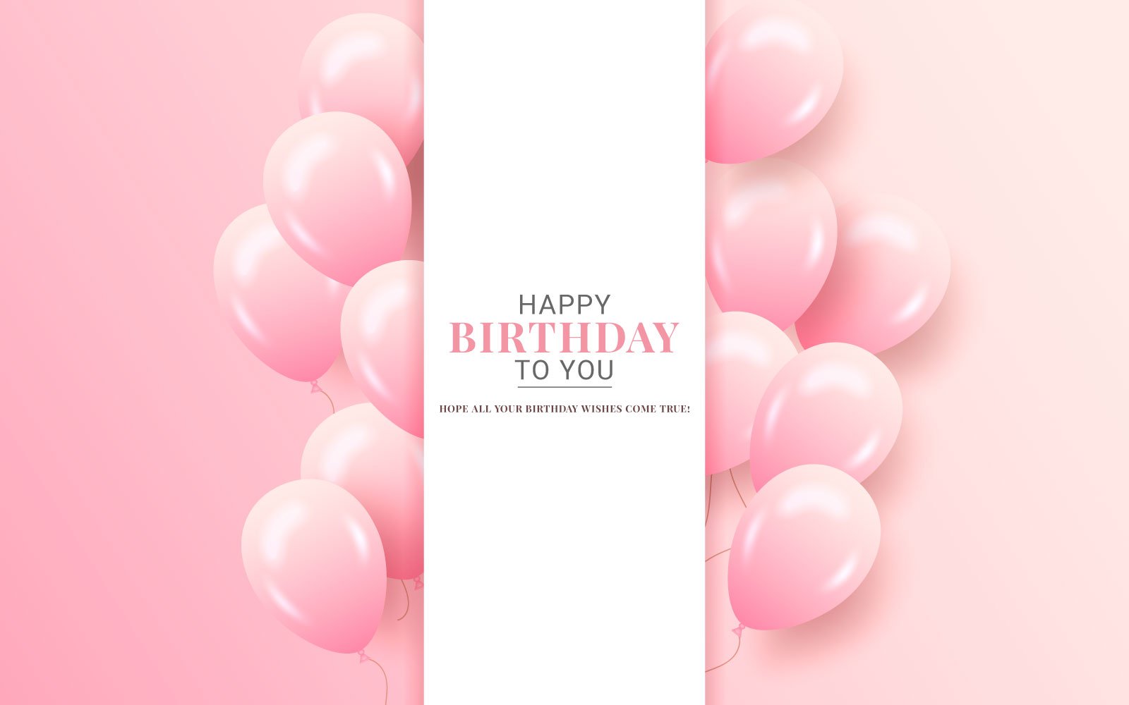 Birthday congratulations template design with  balloon  birthday background style