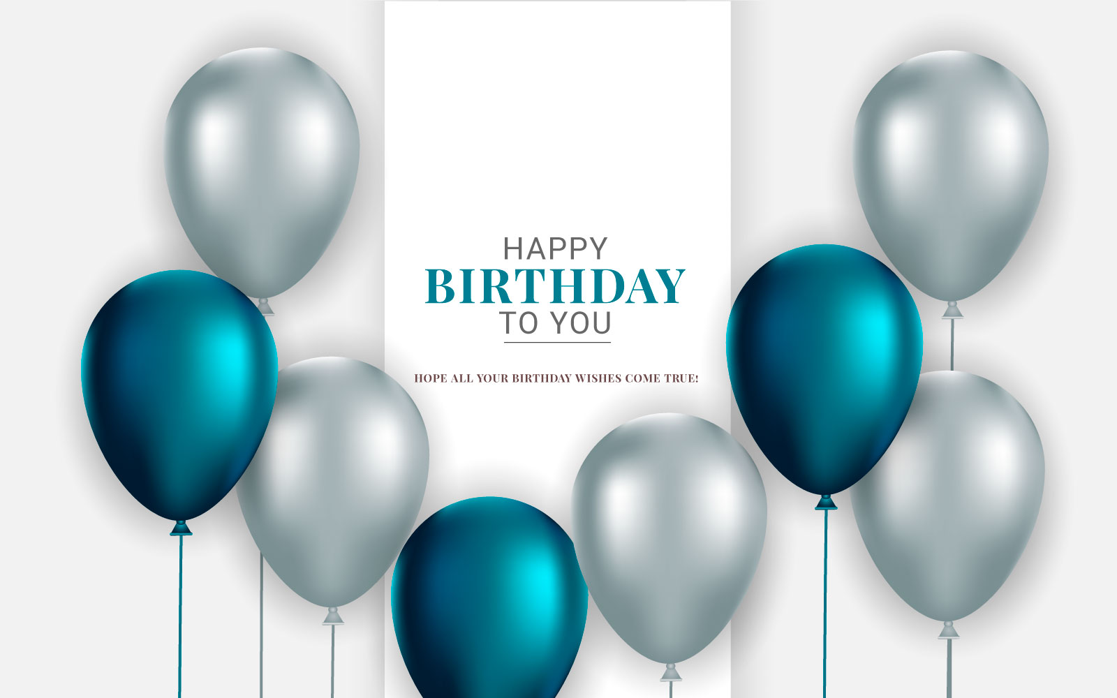 Happy Birthday congratulations template design with Colorful balloon  birthday background