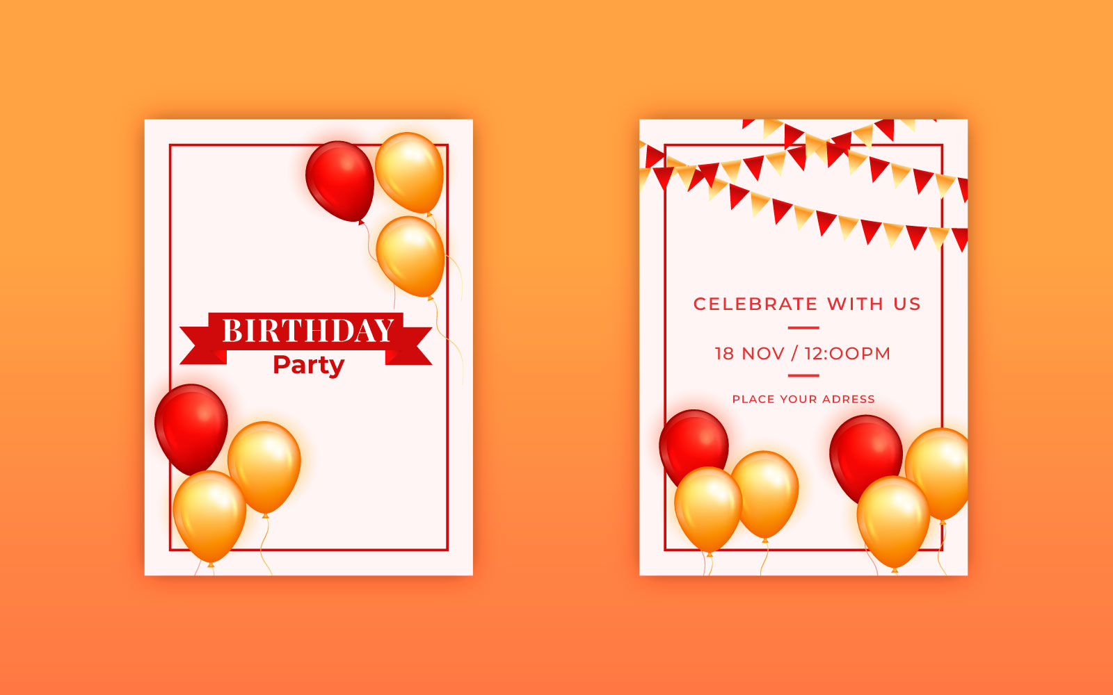 Birthday congratulations template design with  balloon  birthday background concepts