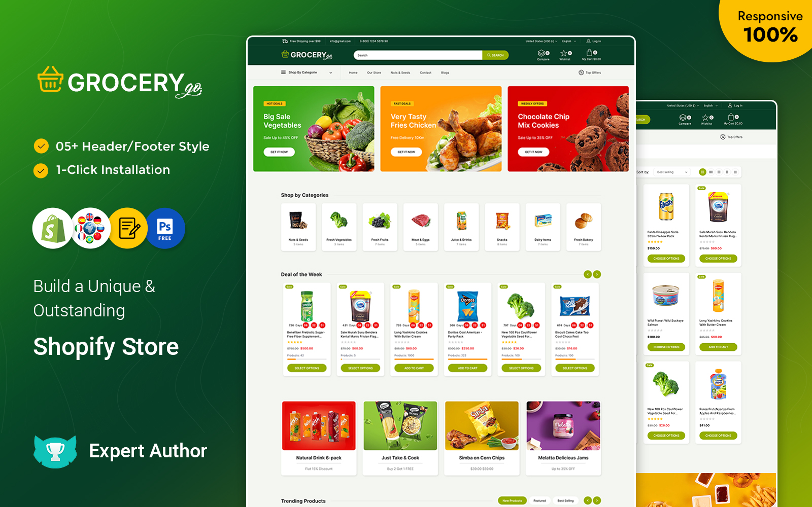 Grocerygo - Grocery and Food Multipurpose Responsive Shopify Store