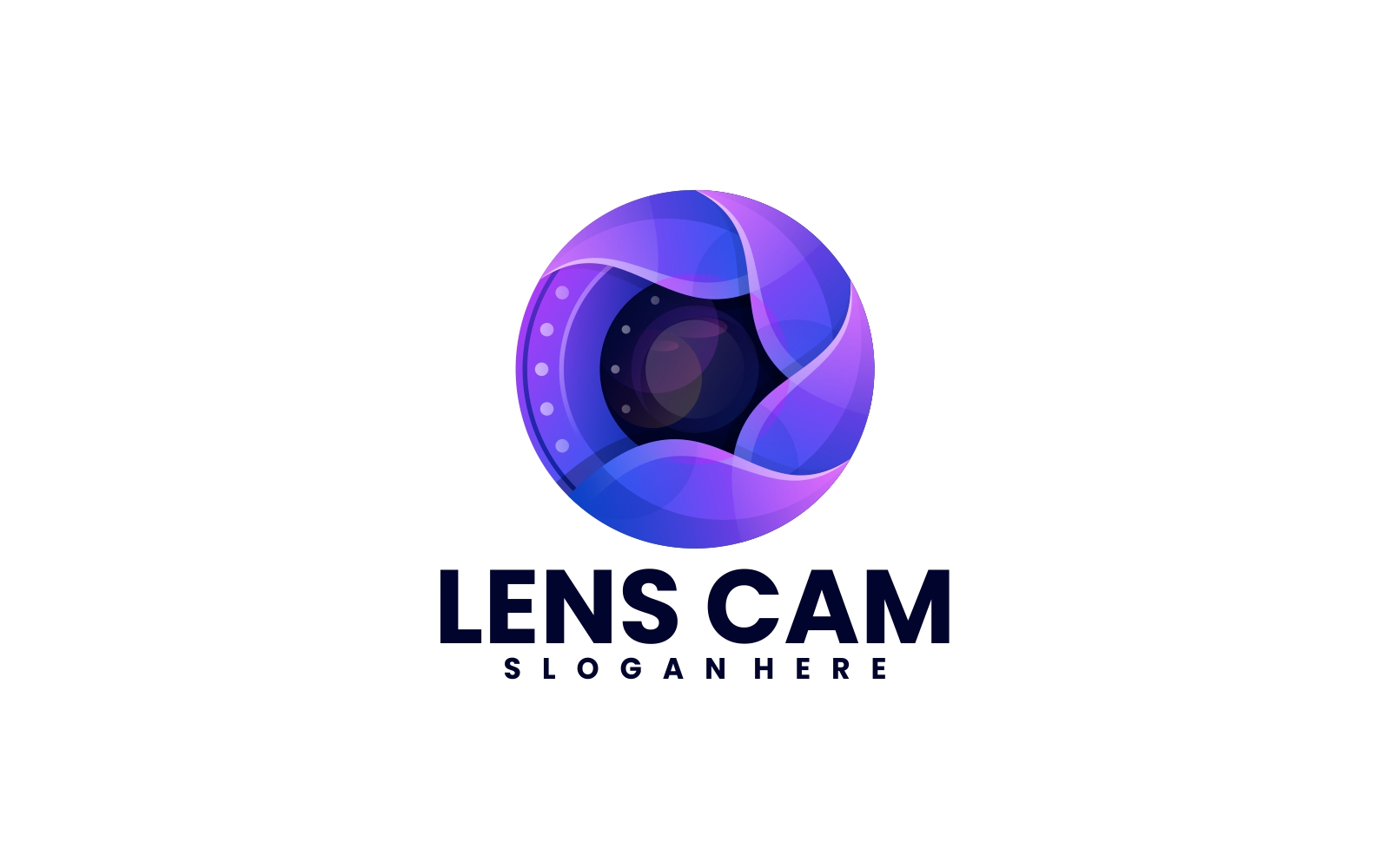 Lens Camera Gradient Logo