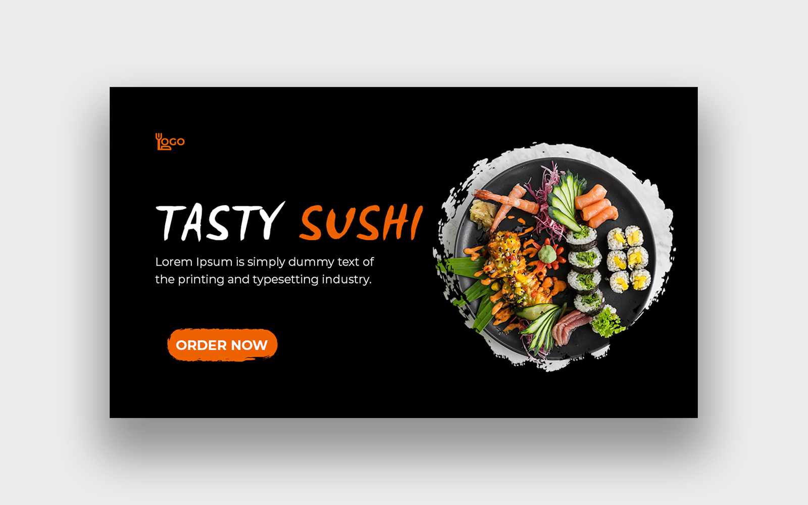 Sushi Food YouTube Thumbnail Design